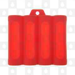 Coil Master Silicone 18650 Battery Sleeves, Selected Colour: Red , Size: 4 x 18650