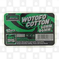 Wotofo Agleted Cotton, Size: 3mm Diameter 30 Pack