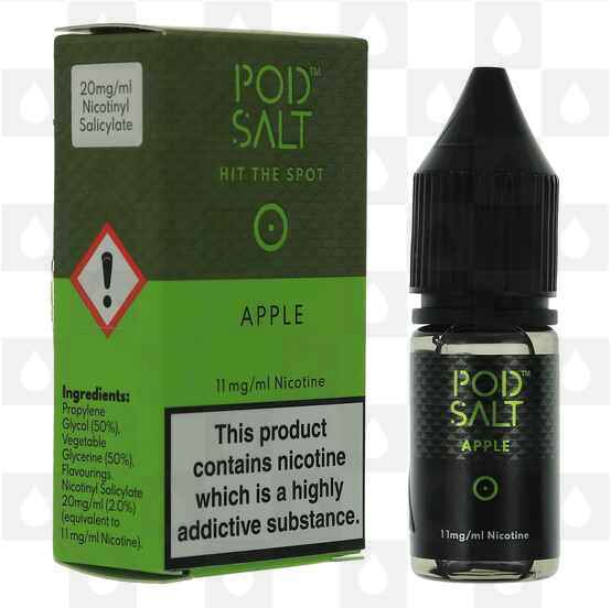 Apple Nicotine Salt by Pod Salt E Liquid | 10ml Bottles, Nicotine Strength: 20mg (36mg) Nic Salt, Size: 10ml