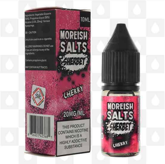 Cherry | Sherbet by Moreish Salts E Liquid | 10ml Bottles, Nicotine Strength: NS 10mg, Size: 10ml (1x10ml)