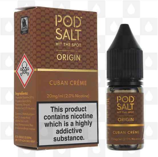 Cuban Creme Nic Salt by Pod Salt E Liquid | 10ml Bottles, Strength & Size: 20mg • 10ml